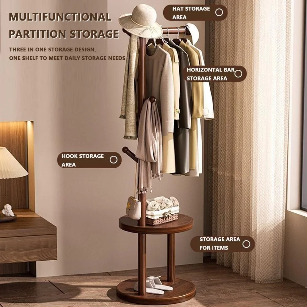 جالباسی ایستاده چوبی محکم - آویز ورودی با پایه سنگین، دارای فضای ذخیره سازی چند سطحی برای کلاه، کفش و لباس، طراحی کم جا برای اتاق خواب، راهرو (پرداخت چوب طبیعی) جالباسی ایستاده چوبی محکم - آویز ورودی با پایه سنگین، دارای فضای ذخیره سازی چند سطحی برای کلاه، کفش و لباس، طراحی کم جا برای اتاق خواب، راهرو (پرداخت چوب طبیعی)