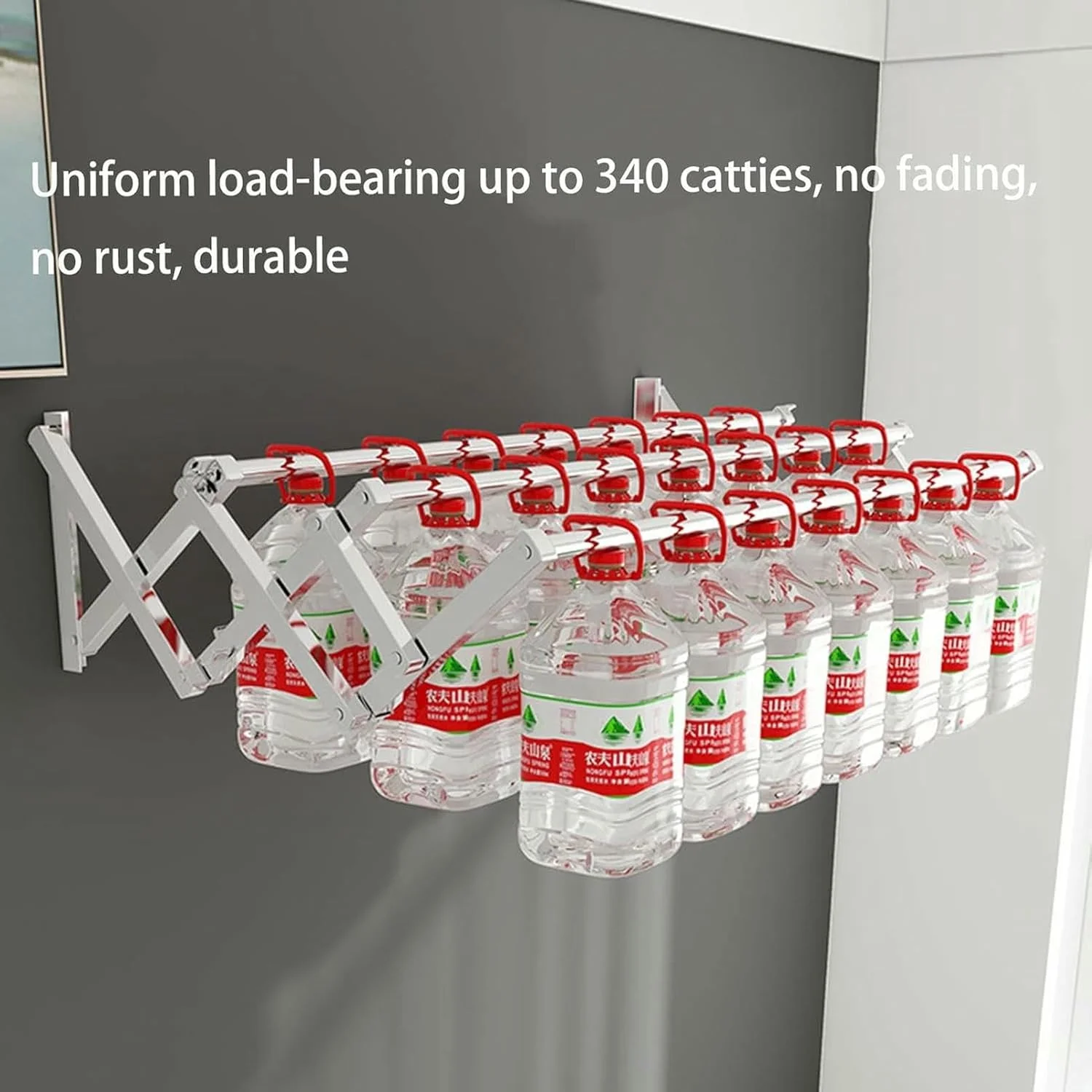 رخت آویز دیواری استیل ضد زنگ با بند رخت جمع شونده، قفسه حوله تاشو برای استفاده در فضای باز و داخل خانه، قفسه خشک کن لباس برای تا کردن و صرفه جویی در فضا رخت آویز دیواری استیل ضد زنگ با بند رخت جمع شونده، قفسه حوله تاشو برای استفاده در فضای باز و داخل خانه، قفسه خشک کن لباس برای تا کردن و صرفه جویی در فضا