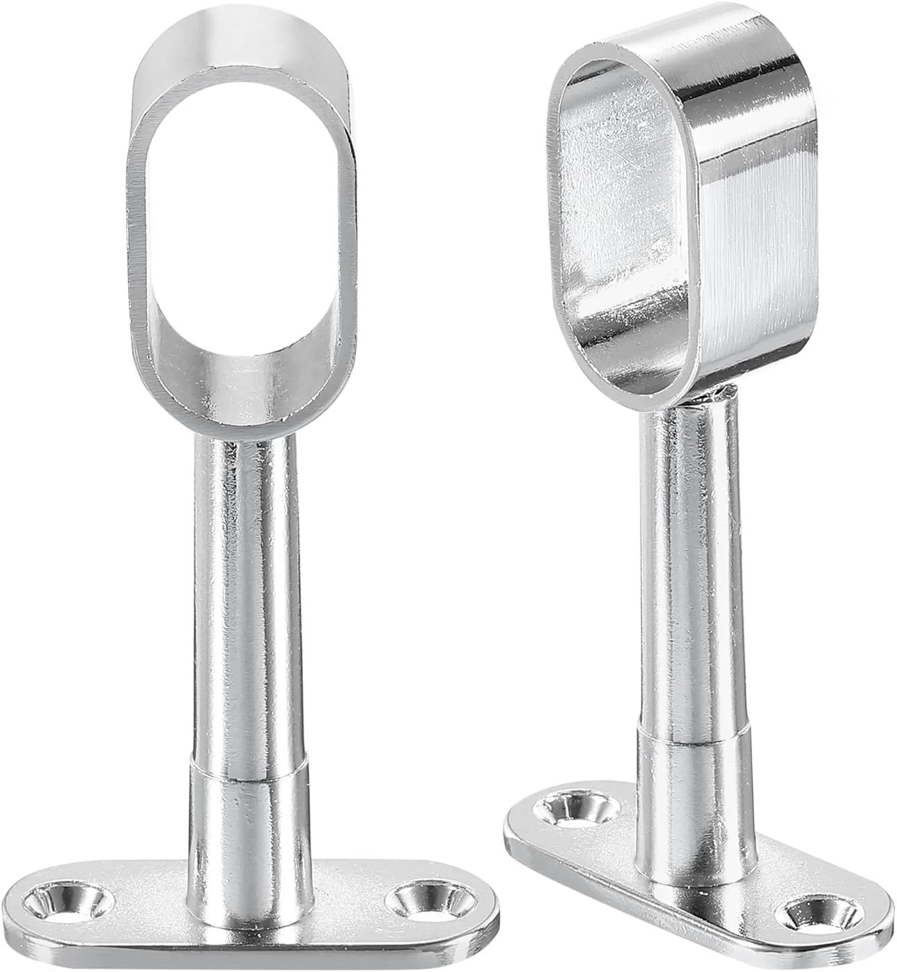 گیره نگهدارنده میله کمد لباس قابل تنظیم، نگهدارنده میله لوازم جانبی کمد رخت آویز برای اتاق خواب حمام، نقره ای