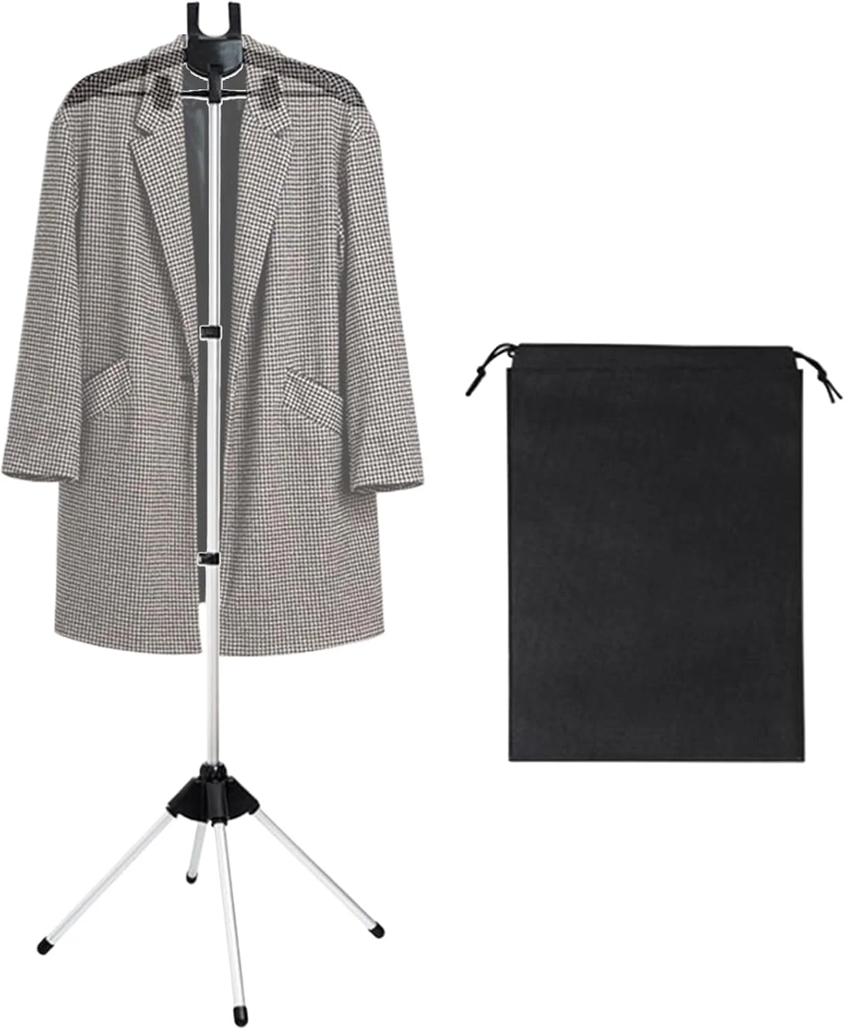 آویز لباس بخارگر، رخت آویز بخار برای اتو کردن لباس، نگهدارنده قابل حمل با ارتفاع قابل تنظیم برای کت، ژاکت، پیراهن، شلوار، لباس مجلسی و پوشاک