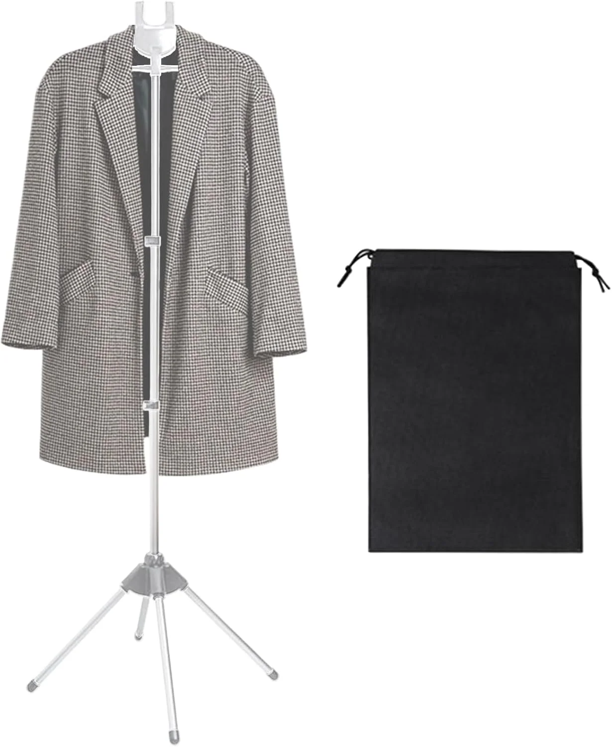 پایه آویز بخارگر لباس، رخت آویز بخارگر دستی | نگهدارنده قابل تنظیم ارتفاع و قابل حمل برای کت، ژاکت، پیراهن، شلوار، لباس مجلسی و پوشاک