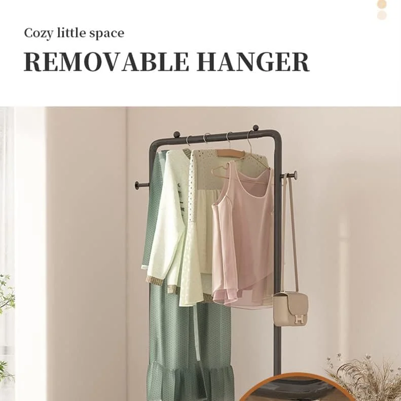 رگال لباس TIMICARE، رگال آویز لباس فلزی، رخت آویز، رگال آویز چند منظوره اتاق خواب برای رگال لباس اتاق خواب داخلی (مشکی)