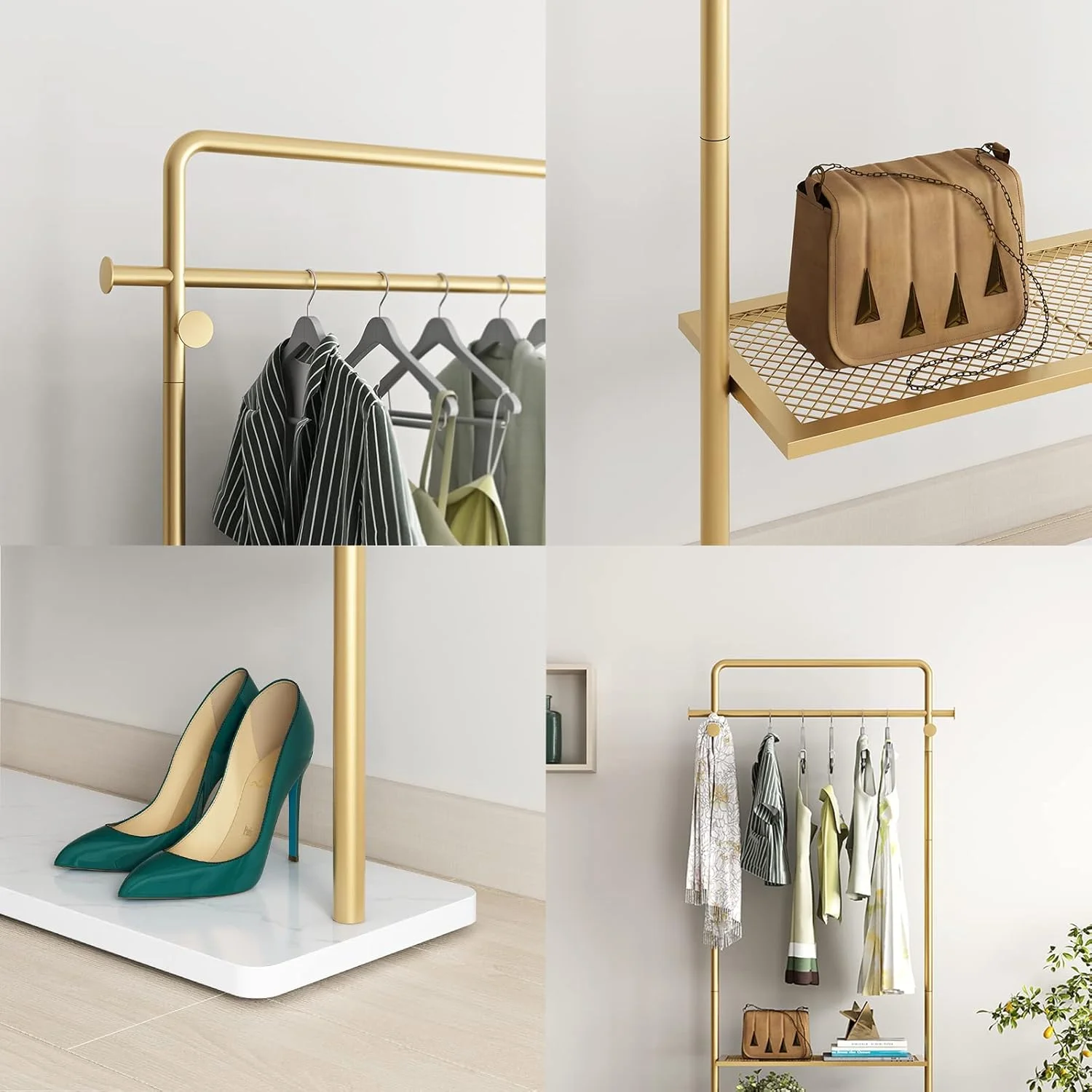 رگال لباس طلایی TIEOU با قفسه، رگال لباس طلایی برای بوتیک، رگال لباس ایستاده برای آویزان کردن لباس، رگال کت طلایی، رگال لباس فلزی کوچک مقاوم، رگال لباس صنعتی طلایی رگال لباس طلایی TIEOU با قفسه، رگال لباس طلایی برای بوتیک، رگال لباس ایستاده برای آویزان کردن لباس، رگال کت طلایی، رگال لباس فلزی کوچک مقاوم، رگال لباس صنعتی طلایی