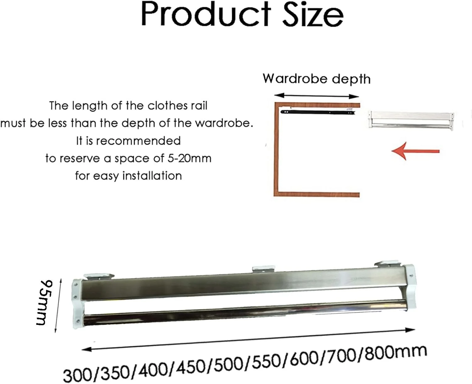 ریل شلوار کشویی، رگال نمایش لباس کمد، میله حوله ای تلسکوپی، سازمان دهنده ذخیره سازی با ریل کشویی، مناسب برای شلوار، روسری، کراوات، شال، جین، حوله، 800 میلی متر ریل شلوار کشویی، رگال نمایش لباس کمد، میله حوله ای تلسکوپی، سازمان دهنده ذخیره سازی با ریل کشویی، مناسب برای شلوار، روسری، کراوات، شال، جین، حوله، 800 میلی متر