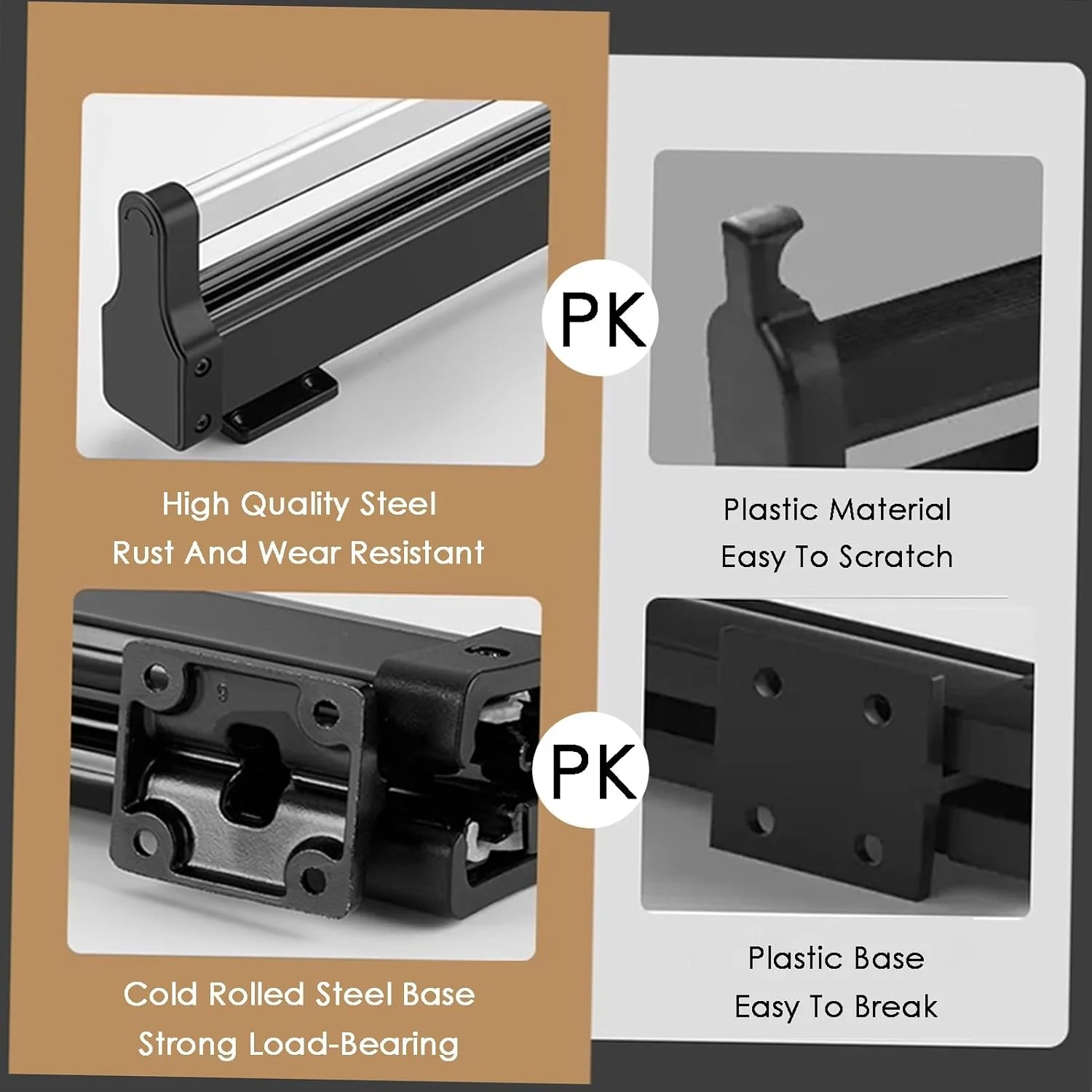 آویز شلوار ریلی، آویز لباس داخل کمد، آویز قابل تنظیم برای کراوات، ظرفیت وزنی 25 کیلوگرم مناسب لباس، شال، جین، حوله، کراوات و شال گردن، 600 میلی متر