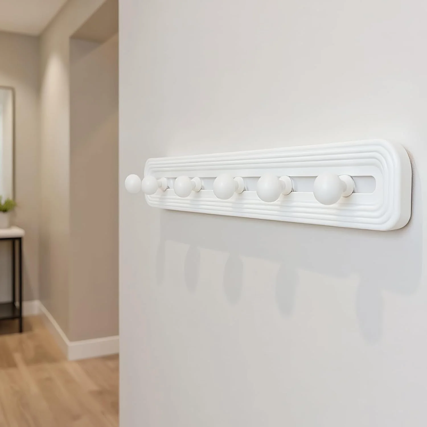 آویز دیواری چند منظوره - سازمان دهنده راکت اسلایدینگ - قلاب های دیواری برای راکت، لباس، کلید، لوازم آشپزخانه، خانه، باشگاه، آپارتمان، مدرسه