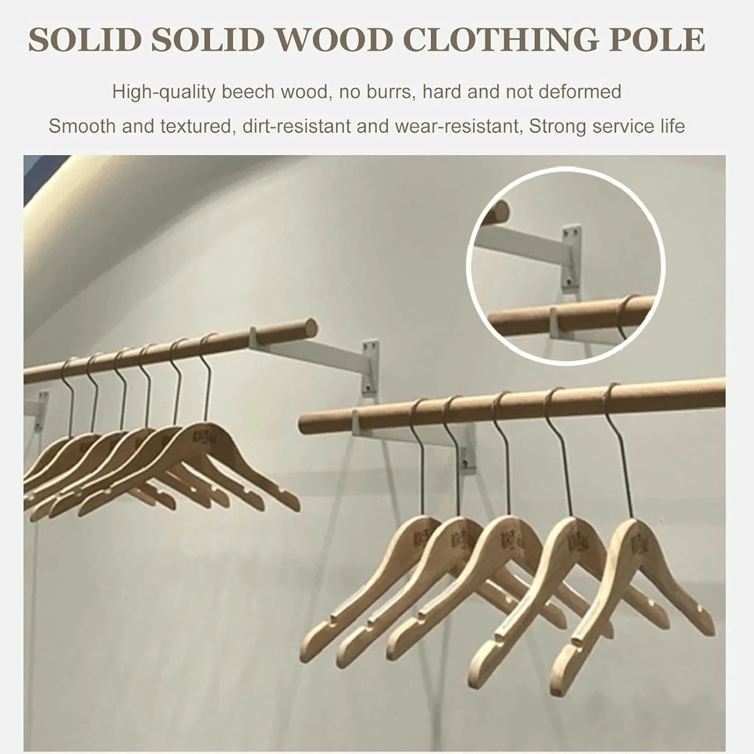 آویز لباس دیواری - میله لباس و استند نمایش چند منظوره، نظم دهنده کمد با میله آویز، قفسه سیمی برای استفاده خانگی/تجاری، قفسه حوله و چوب لباسی