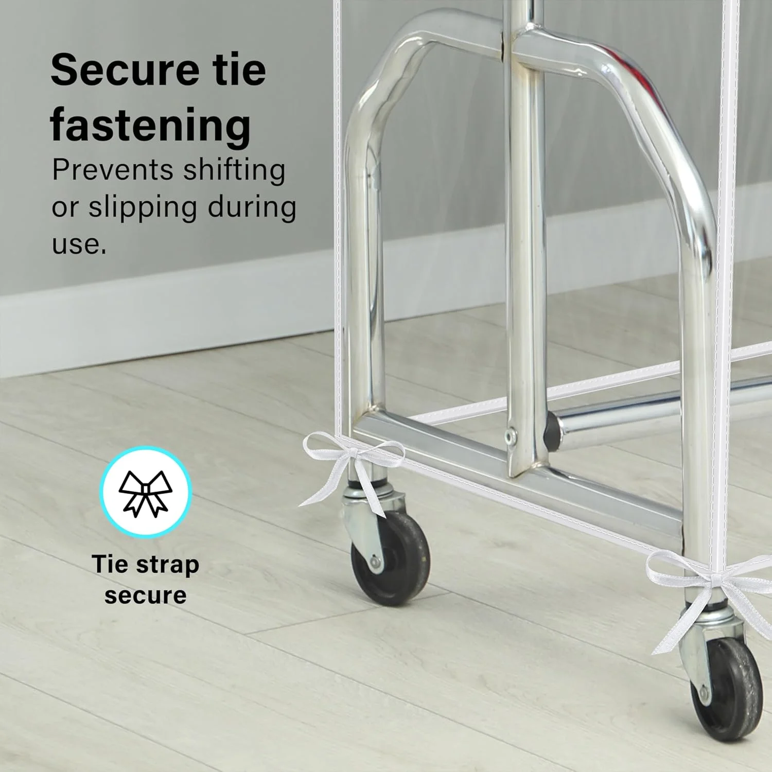 روکش زیپ‌دار شفاف و مقاوم برای رگال لباس، طول 150 سانتی‌متر، محافظ لباس‌ها و آویز کت