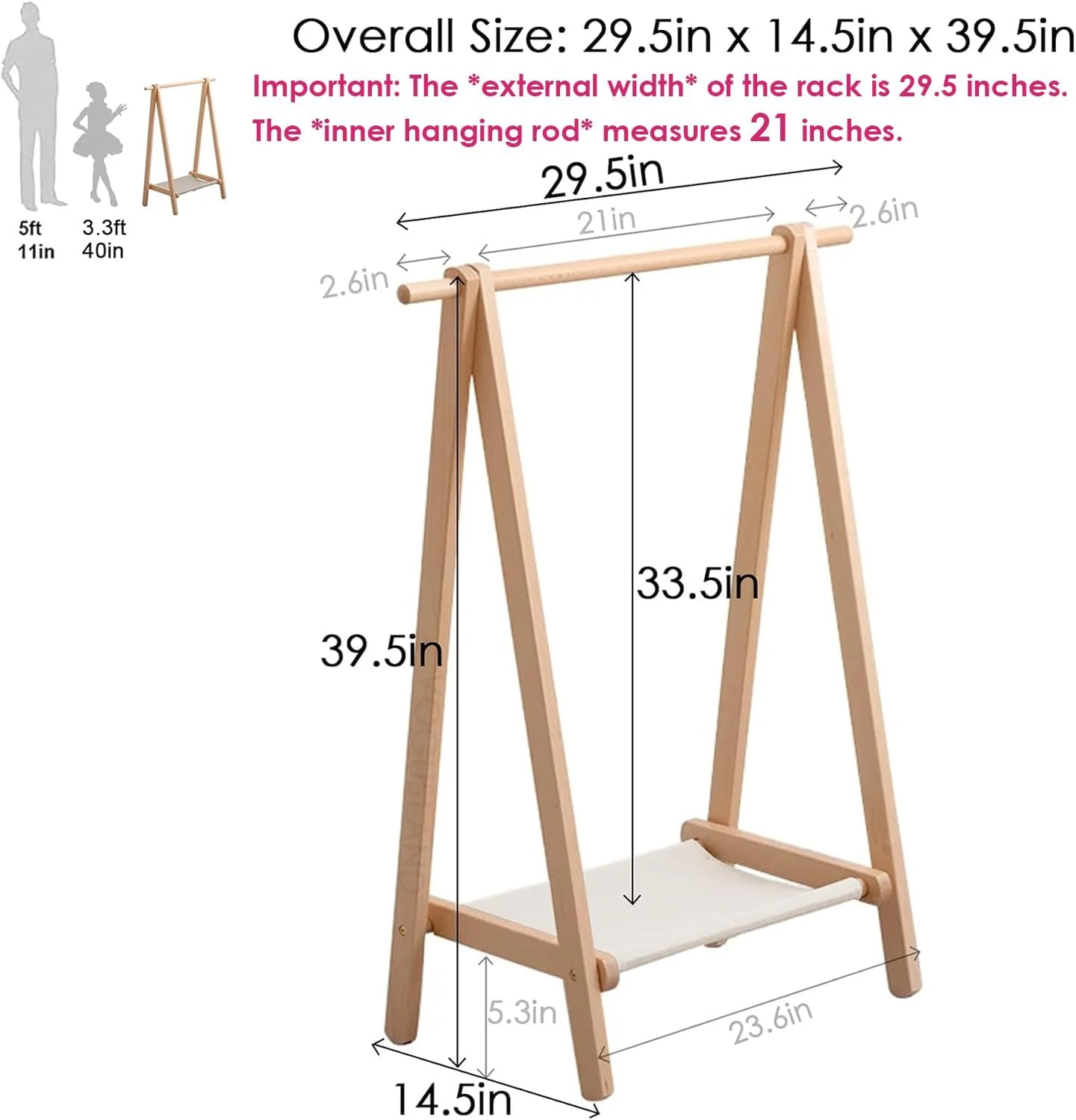 رگال لباس کودک VOGUSLAND با قفسه ذخیره سازی (راش طبیعی، 75 سانتی متر طول × 37 سانتی متر عرض × 101 سانتی متر ارتفاع) رگال لباس کودک VOGUSLAND با قفسه ذخیره سازی (راش طبیعی، 75 سانتی متر طول × 37 سانتی متر عرض × 101 سانتی متر ارتفاع)