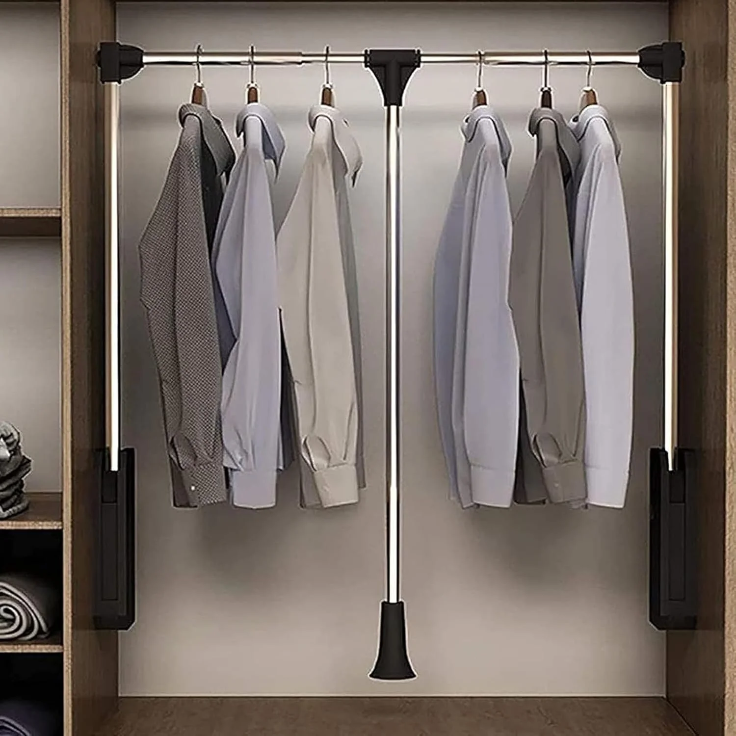 ریل آویز لباس داخل کمد، میله های آویز لباس سنگین، نصب روی دیوار یا پنل، قفسه صرفه جویی در فضا برای سیستم نگهداری اتاق خواب، نقره ای - 42-51 سانتی متر ریل آویز لباس داخل کمد، میله های آویز لباس سنگین، نصب روی دیوار یا پنل، قفسه صرفه جویی در فضا برای سیستم نگهداری اتاق خواب، نقره ای - 42-51 سانتی متر