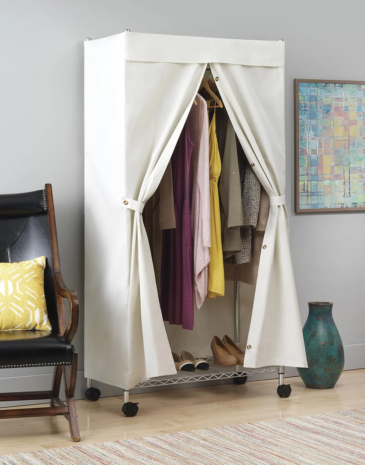 فقط روکش برزنتی Whitmor برای رگال لباس فقط روکش برزنتی Whitmor برای رگال لباس