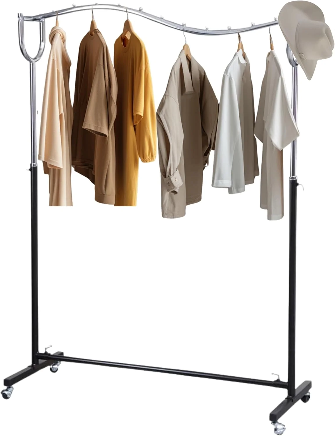 رگال لباس ایستاده WT-EASYCARE | رگال مستقل برای کت و شلوار، بلیزر، لباس شب، کیف دستی، چتر | واحد ذخیره سازی فلزی سازمان دهنده رگال لباس (120 طول x 45 عرض x 180 ارتفاع) رگال لباس ایستاده WT-EASYCARE | رگال مستقل برای کت و شلوار، بلیزر، لباس شب، کیف دستی، چتر | واحد ذخیره سازی فلزی سازمان دهنده رگال لباس (120 طول x 45 عرض x 180 ارتفاع)