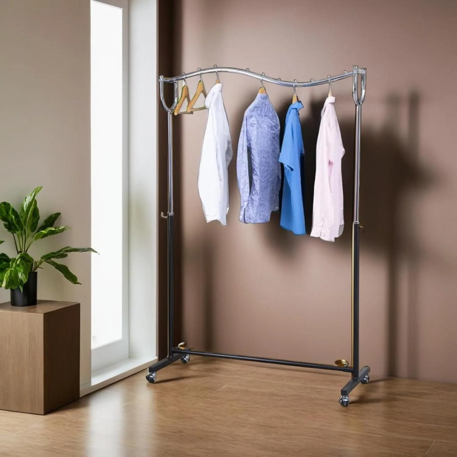 رگال لباس ایستاده WT-EASYCARE | رگال مستقل برای کت و شلوار، بلیزر، لباس شب، کیف دستی، چتر | واحد ذخیره سازی فلزی سازمان دهنده رگال لباس (120 طول x 45 عرض x 180 ارتفاع) رگال لباس ایستاده WT-EASYCARE | رگال مستقل برای کت و شلوار، بلیزر، لباس شب، کیف دستی، چتر | واحد ذخیره سازی فلزی سازمان دهنده رگال لباس (120 طول x 45 عرض x 180 ارتفاع)