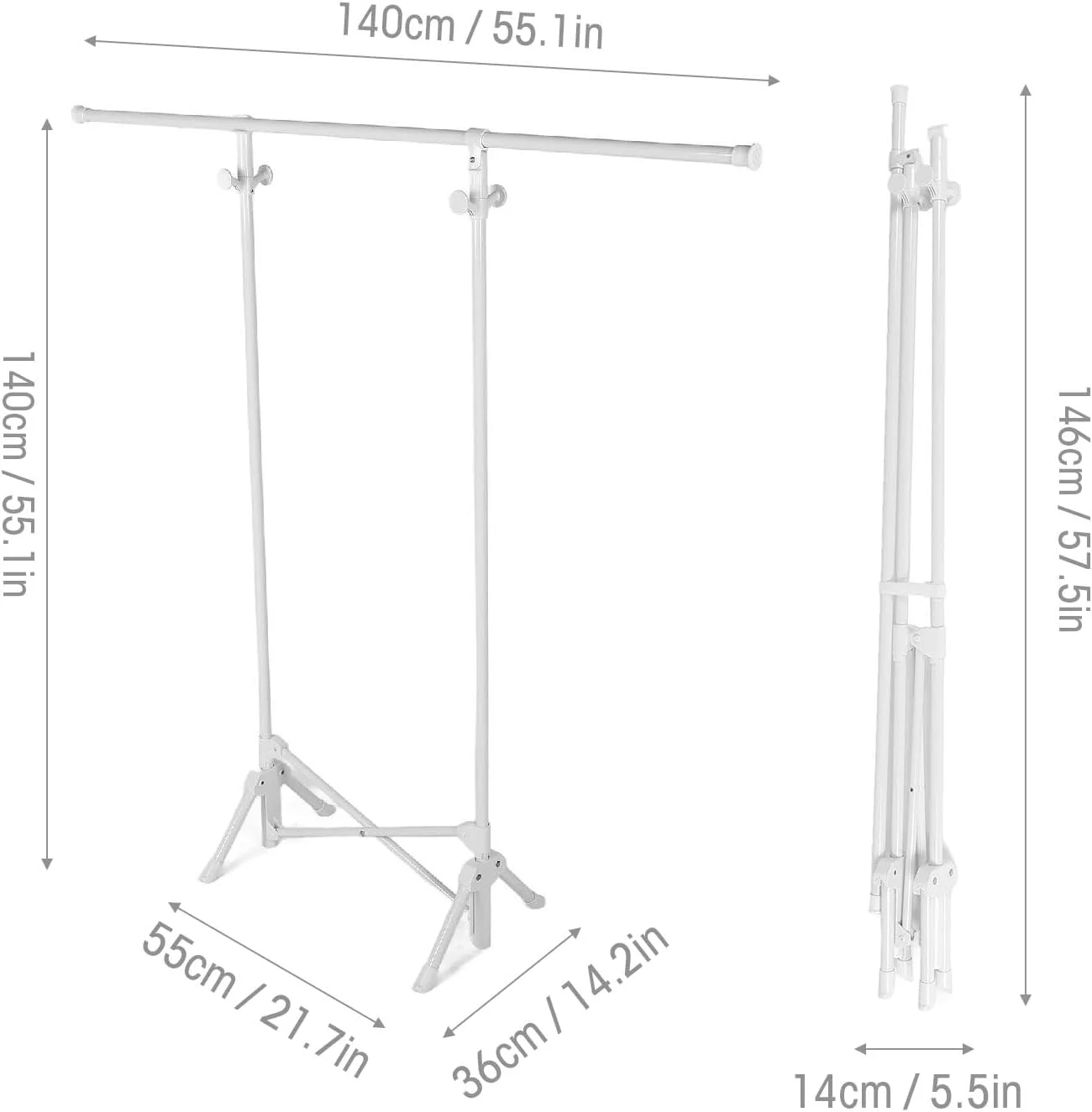 رخت آویز تاشو یچیری، رخت آویز مسافرتی قابل حمل، نگهدارنده چند منظوره با طراحی یکپارچه فولاد کربنی با میله خشک کن برای لباس های شسته شده در فضای داخلی و خارجی (تکی) رخت آویز تاشو یچیری، رخت آویز مسافرتی قابل حمل، نگهدارنده چند منظوره با طراحی یکپارچه فولاد کربنی با میله خشک کن برای لباس های شسته شده در فضای داخلی و خارجی (تکی)
