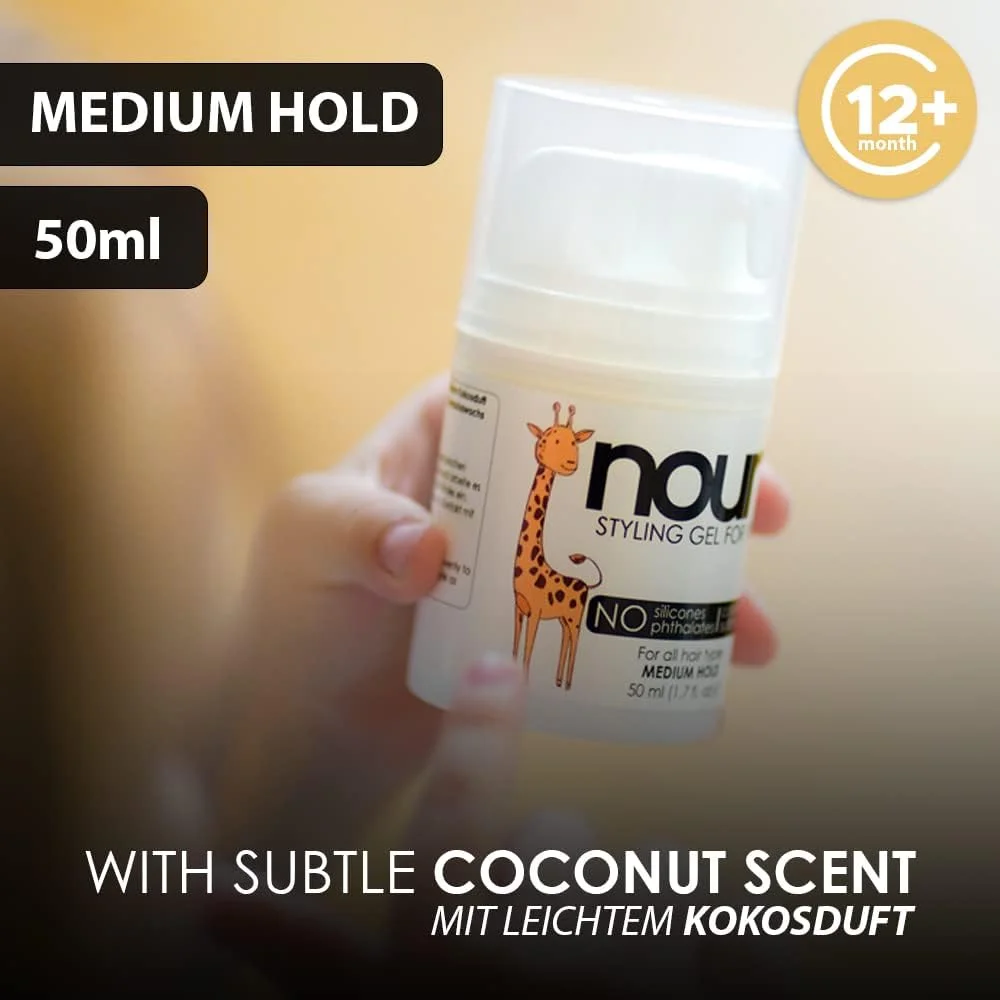 ژل مو برای کودکان و نوزادان، ژل حالت دهنده مو برای کودکان بدون سیلیکون، سولفات یا رنگ، وگان، ساخت آلمان، برای دختران و پسران، 50 میلی لیتر (50 میلی لیتر)