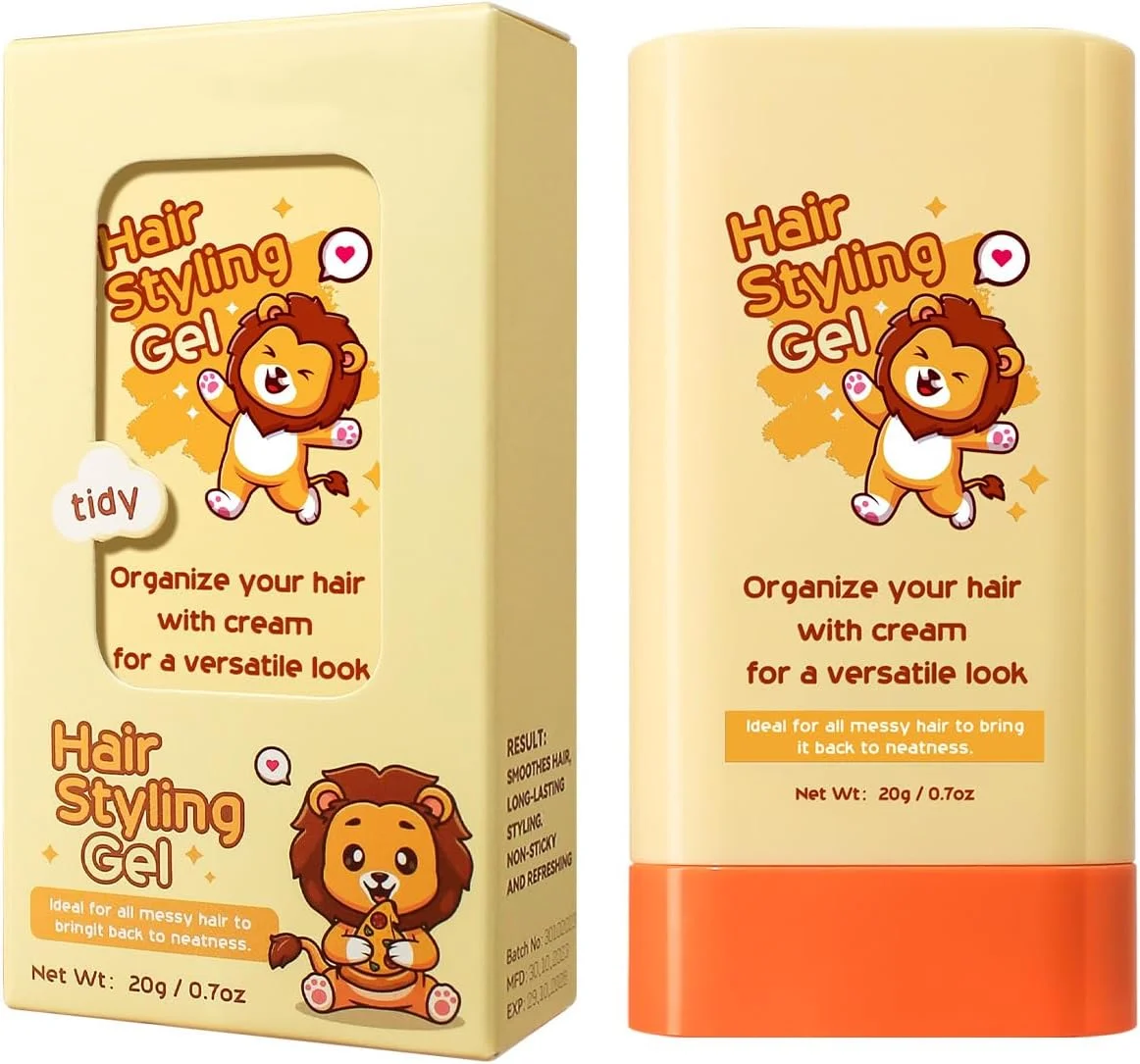 استیک واکس موی کودکان، استیک واکس موی ماندگار، ژل موی کنترل کننده و نرم کننده، شانه دار 2 در 1 - ایده آل برای رقصندگان و اسکیت بازان