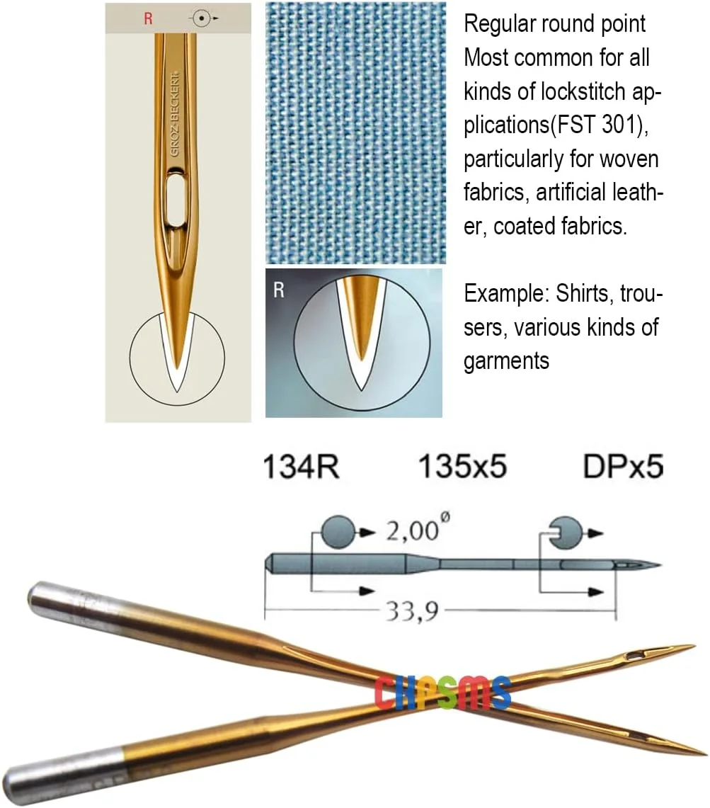 سوزن های چرخ خیاطی صنعتی گروز-بکرت تیتانیوم مدل DPX5 در جعبه پلاستیکی شفاف - 100 عدد سوزن گروز-بکرت 134 135X5 DPX5 SY1955 (12/80) سوزن های چرخ خیاطی صنعتی گروز-بکرت تیتانیوم مدل DPX5 در جعبه پلاستیکی شفاف - 100 عدد سوزن گروز-بکرت 134 135X5 DPX5 SY1955 (12/80)