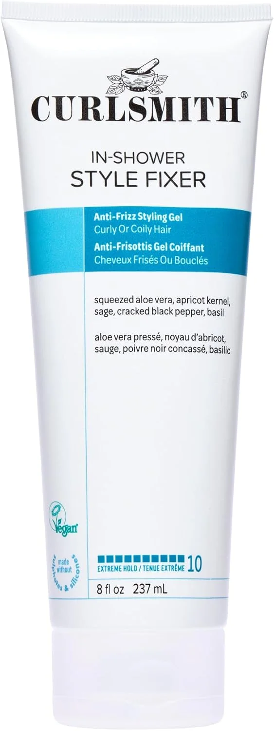 CURLSMITH - حالت دهنده مو داخل حمام - ژل حالت دهنده بسیار قوی و وگان برای موهای خشک، موج دار، فر یا سیم تلفنی (236 میلی لیتر)