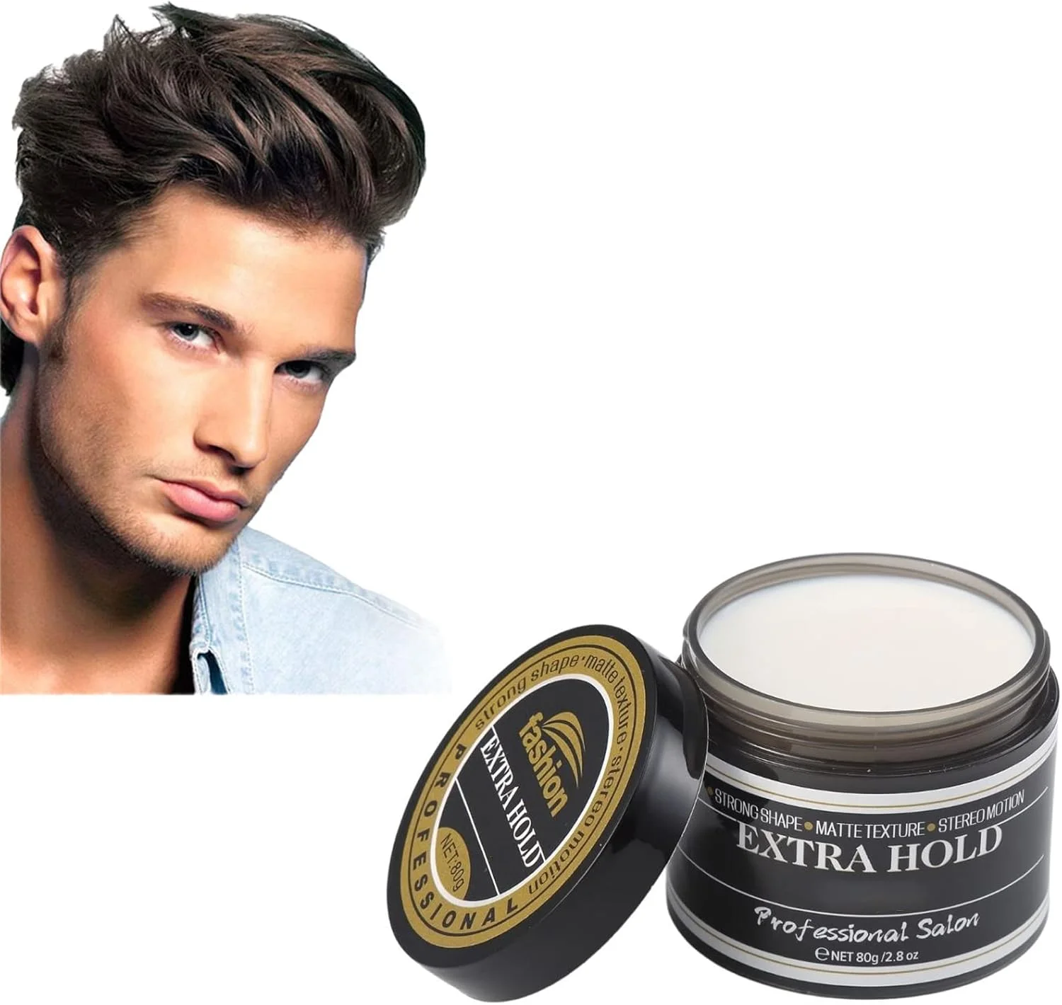 واکس مو مردانه، خمیر حالت دهنده مو، کرم حالت دهنده مو، حالت دهی غیر چرب، ظاهری مات و طبیعی، ژل مو مردانه برای نگهداری قوی 80 گرم