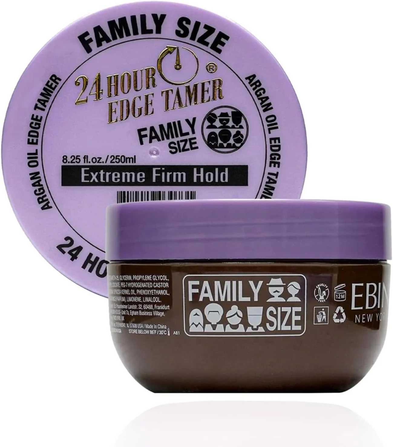 حالت دهنده موی دور سر ۲۴ ساعته EBIN NEW YORK - با قدرت نگهداری بسیار قوی، بدون ایجاد پوسته یا باقیمانده، ۲۳۳ گرم