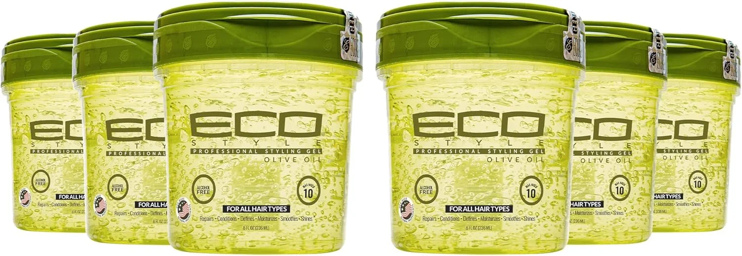 ژل حالت دهنده مو روغن زیتون اکو استایل، 473 میلی لیتر (بسته 6 عددی)