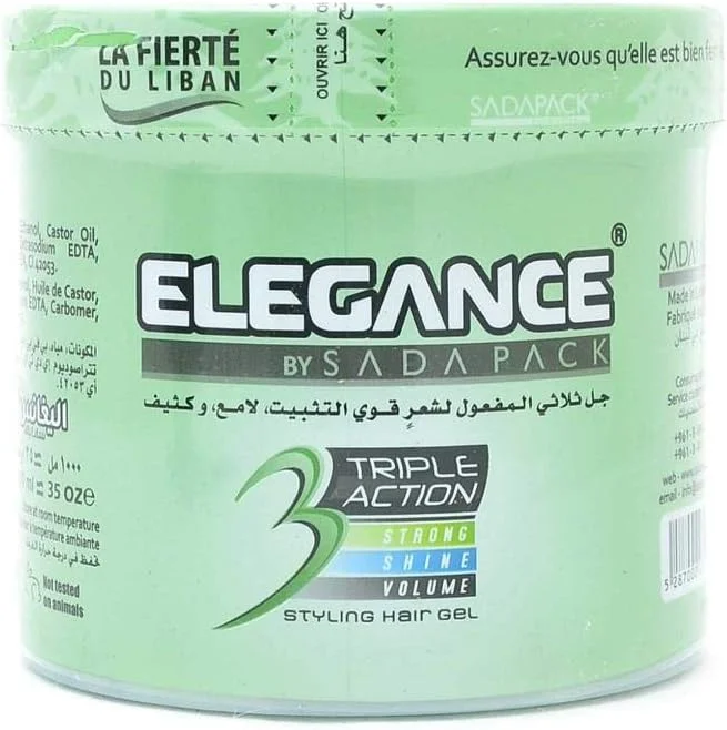 ژل موی سبز Elegance حجم ۱۰۰۰ میلی لیتر