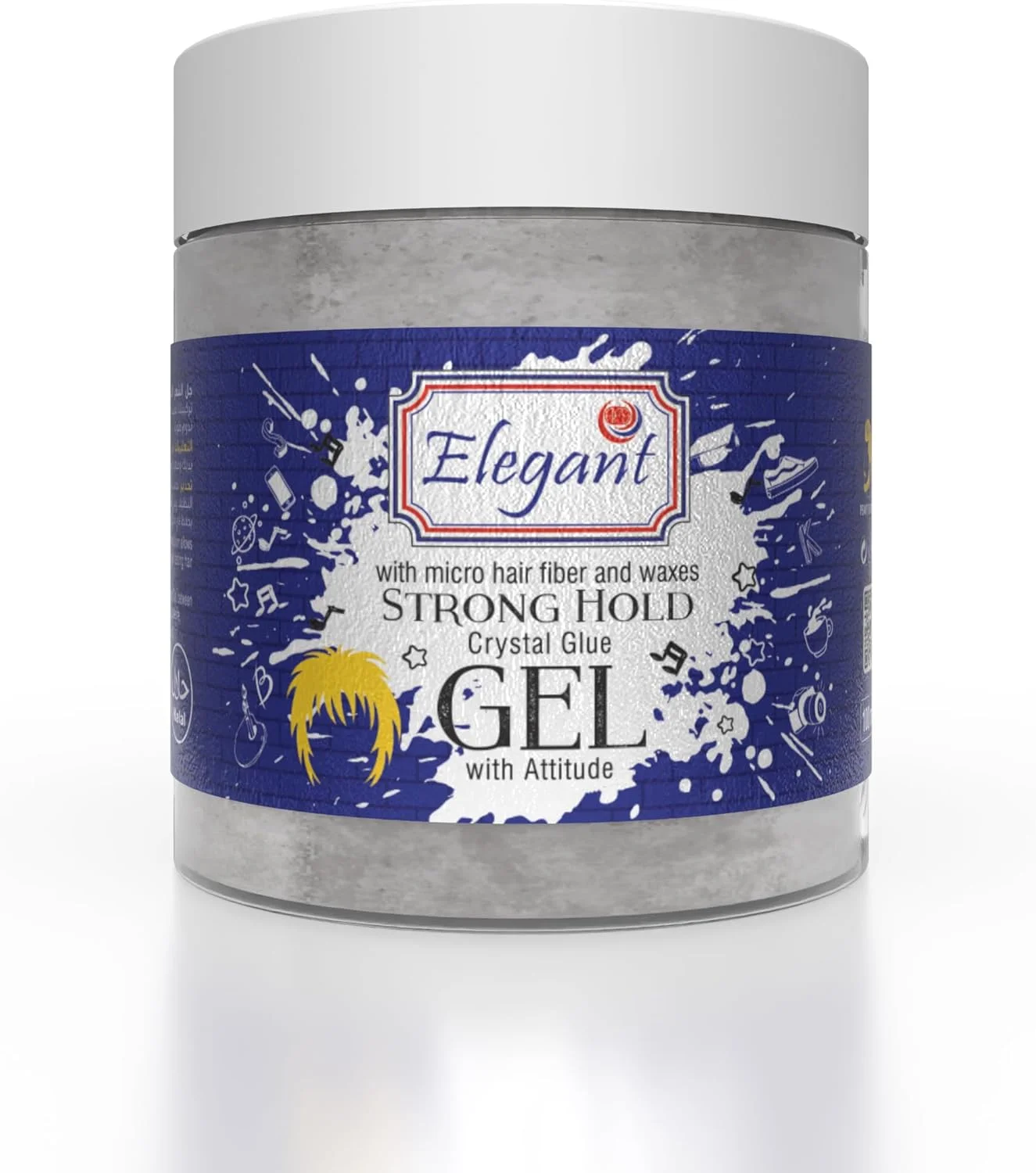ژل موی اِلِگانس – قدرت نگهداری قوی – 100 میلی لیتر – ژل حالت دهنده چسبی کریستالی، خشک شدن سریع و بدون پوسته پوسته شدن، مدل موهای ماندگار