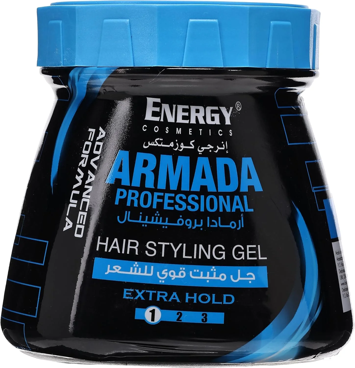ژل حالت دهنده موی حرفه ای Energy Cosmetics Armada، قدرت نگهدارندگی فوق العاده، خشک شدن سریع، بدون ایجاد پوسته و مقاوم در برابر رطوبت، ایده آل برای انواع مو 1000 میلی لیتر