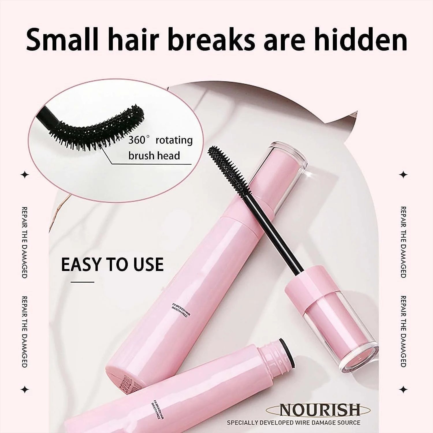 استیک حالت دهنده مو، کرم حالت دهنده موهای شکسته، استیک حالت دهنده مو، ژل ریمل مو با طراوت و بدون چربی برای فیکس کردن موهای جلوی سر، 12 میلی لیتر (2 عدد)