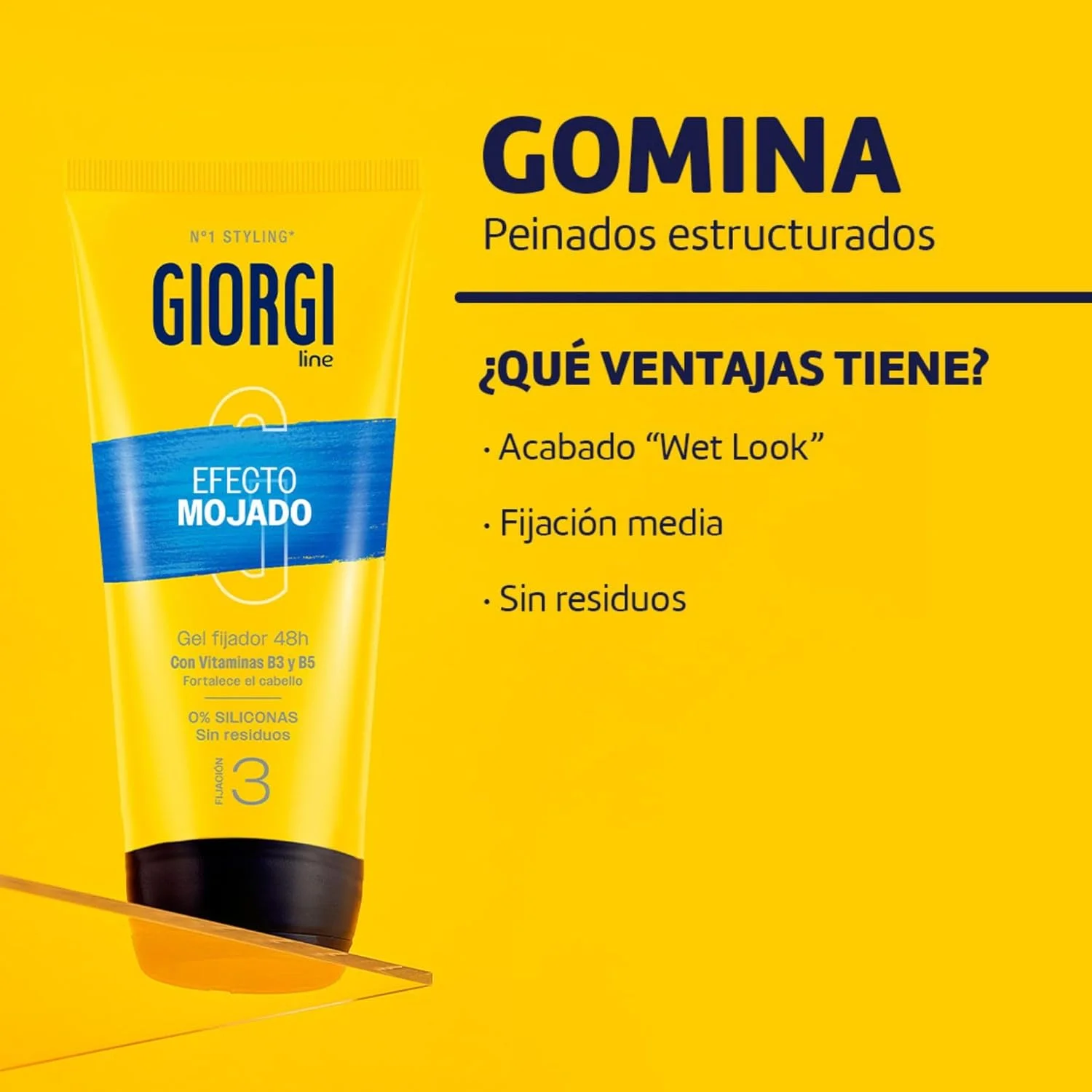 ژل موی براق جورجی لاین، بدون سیلیکون، ماندگاری 48 ساعته، بافت براق، بدون ایجاد رسوب، 240 میلی لیتر