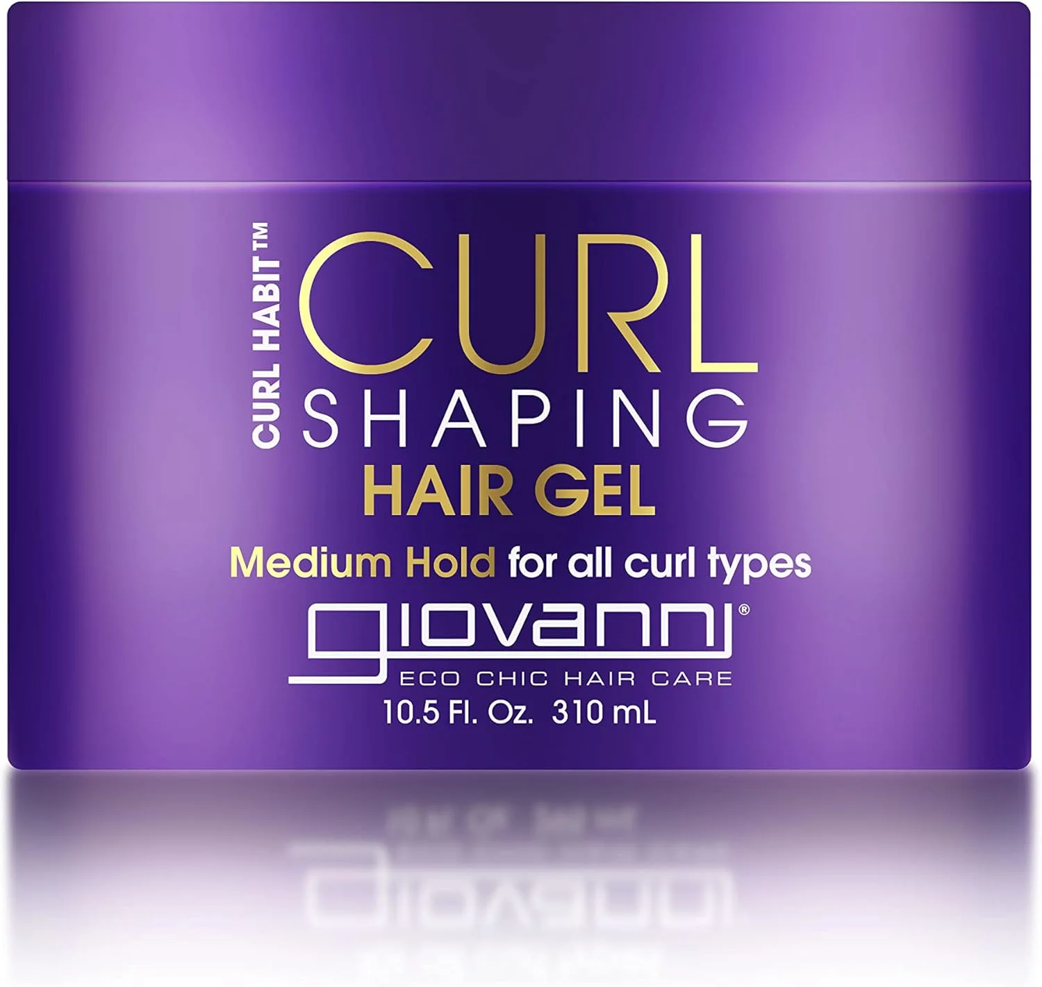 ژل حالت دهنده موی فر جیووانی - نگهدارنده متوسط، سبک برای موهای فر، مرطوب کننده، رام کننده وز و موخوره، کنترل کننده الکتریسیته ساکن، بدون سیلیکون - 310 میلی لیتر