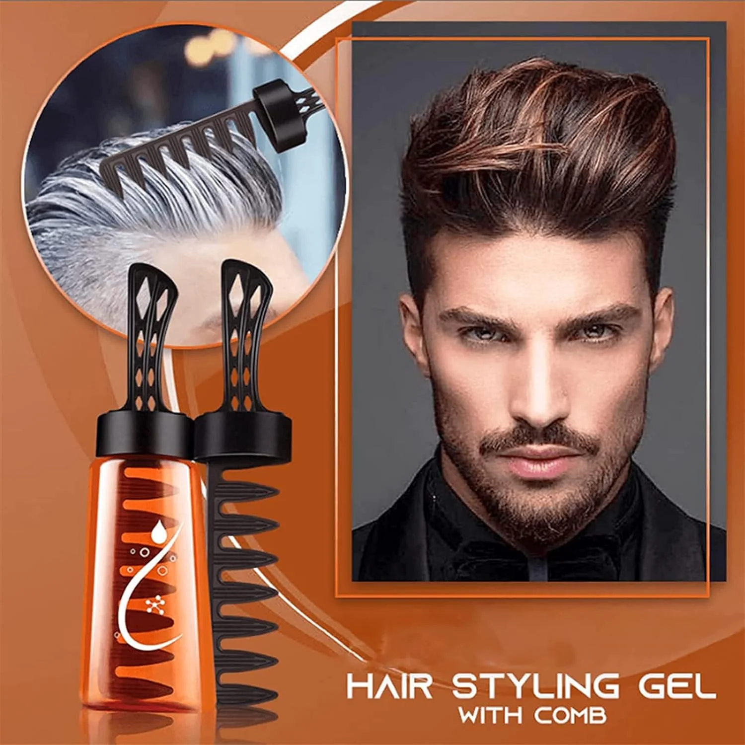 ژل واکس مو 2 در 1 با شانه، اسپری حالت دهنده موی ماندگار برای آقایان، نگهدارنده انعطاف پذیر، ژل حالت دهنده موی سبک کرم مرطوب کننده حالت دهنده مو (2 عدد) ژل واکس مو 2 در 1 با شانه، اسپری حالت دهنده موی ماندگار برای آقایان، نگهدارنده انعطاف پذیر، ژل حالت دهنده موی سبک کرم مرطوب کننده حالت دهنده مو (2 عدد)