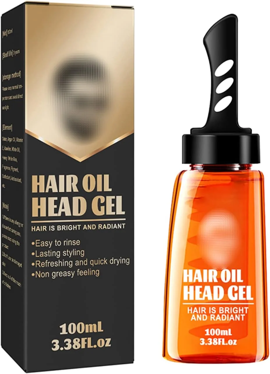 ژل واکس مو 2 در 1 همراه با شانه، ابزار حالت دهنده موی مردانه با ماندگاری طولانی، آرتیفکت سر روغنی مردانه