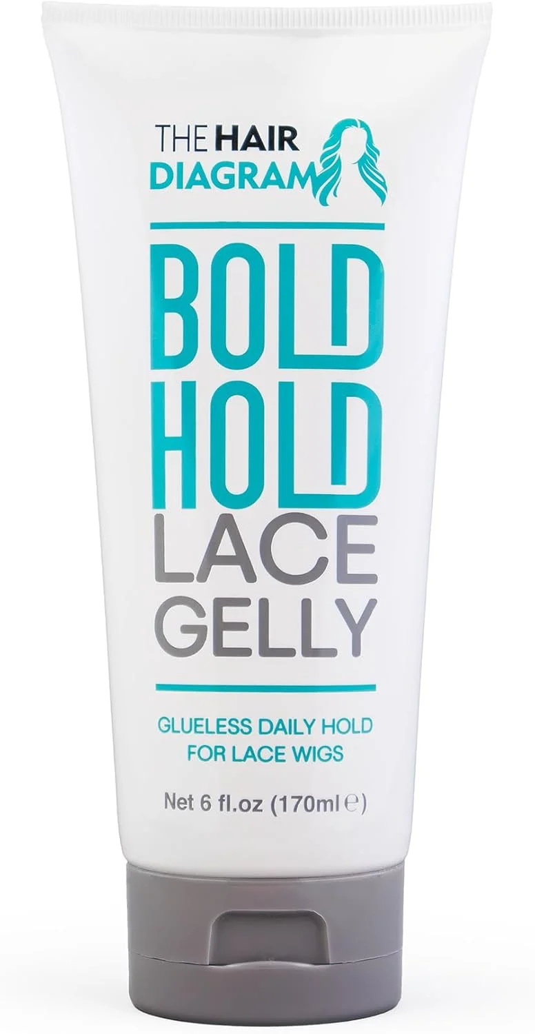 ژل حالت دهنده مو - Bold Hold Lace Gelly - بدون چسب - نگهدارنده موقت روزانه برای کلاه گیس های توری و سیستم های مو - حالت دهنده مو برای موهای ریز - غیر سمی - بدون الکل - فرمول مبتنی بر آب - 170 گرم