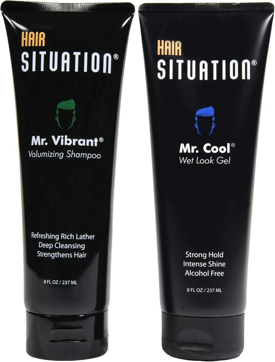 ژل حالت دهنده مو براق کننده قوی بدون الکل آقای کول و شامپو حجم دهنده مو آقای وایبرنت