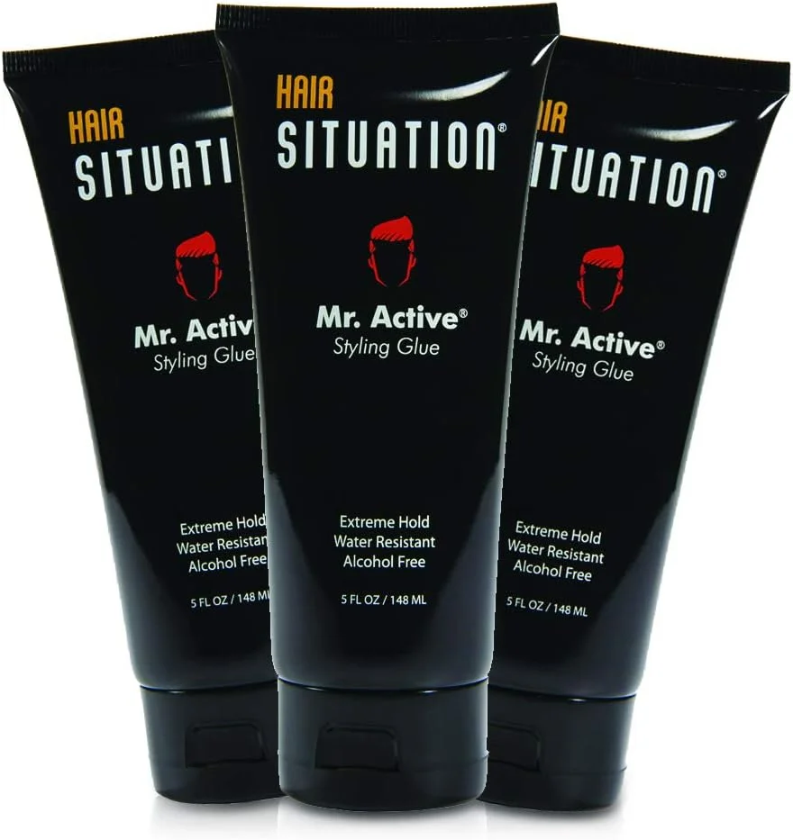 ژل چسب حالت دهنده موی آقای اکتیو برای مردان - مقاوم در برابر آب، نگهدارندگی قوی، بدون پوسته شدن و بدون الکل (بسته 3 عددی)