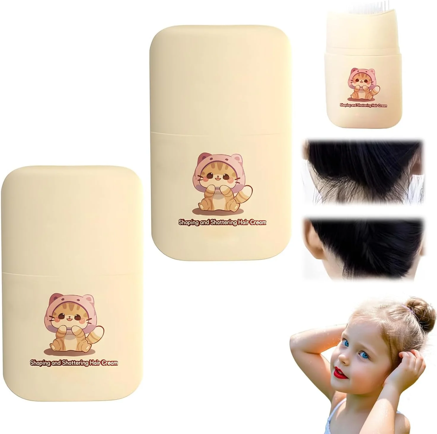 استیک ژل حالت دهنده مو کودک با شانه سرخود - طبیعی، واکس مو غیر چرب برای حالت دهی آسان، از بین بردن موخوره و ایجاد مدل های ماندگار