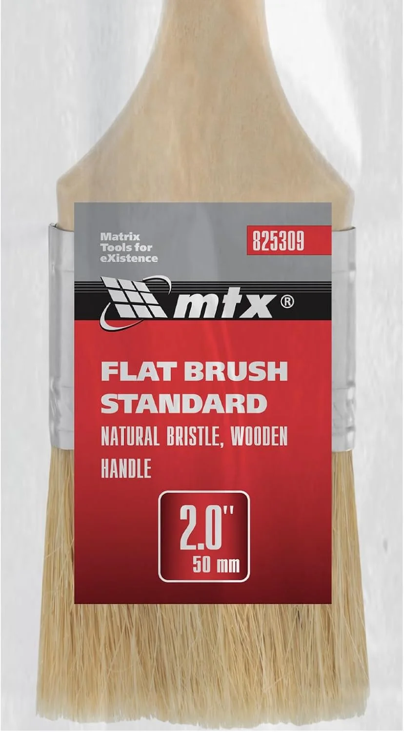 قلم موی تخت MTX "استاندارد" با موی طبیعی و دسته چوبی (2 اینچ)