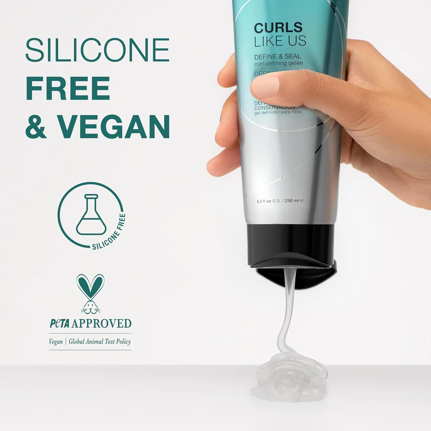 ژل حالت دهنده و تعریف کننده فر مو جویکو سری Curls Like Us | برای موهای فر | کاهش وز | نگهداری متوسط | محافظت در برابر حرارت تا 232 درجه سانتیگراد | حاوی روغن دانه مورینگا و روغن جلبک | 250 میلی لیتر