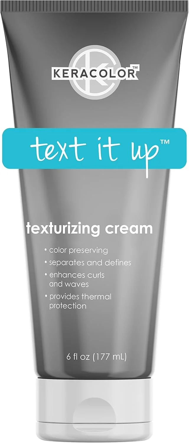 کرم بافت دهنده موهای فر Keracolor Text lt Up - محافظت از رنگ مو، افزایش حالت فر و موج - محافظت در برابر حرارت، 177 میلی لیتر