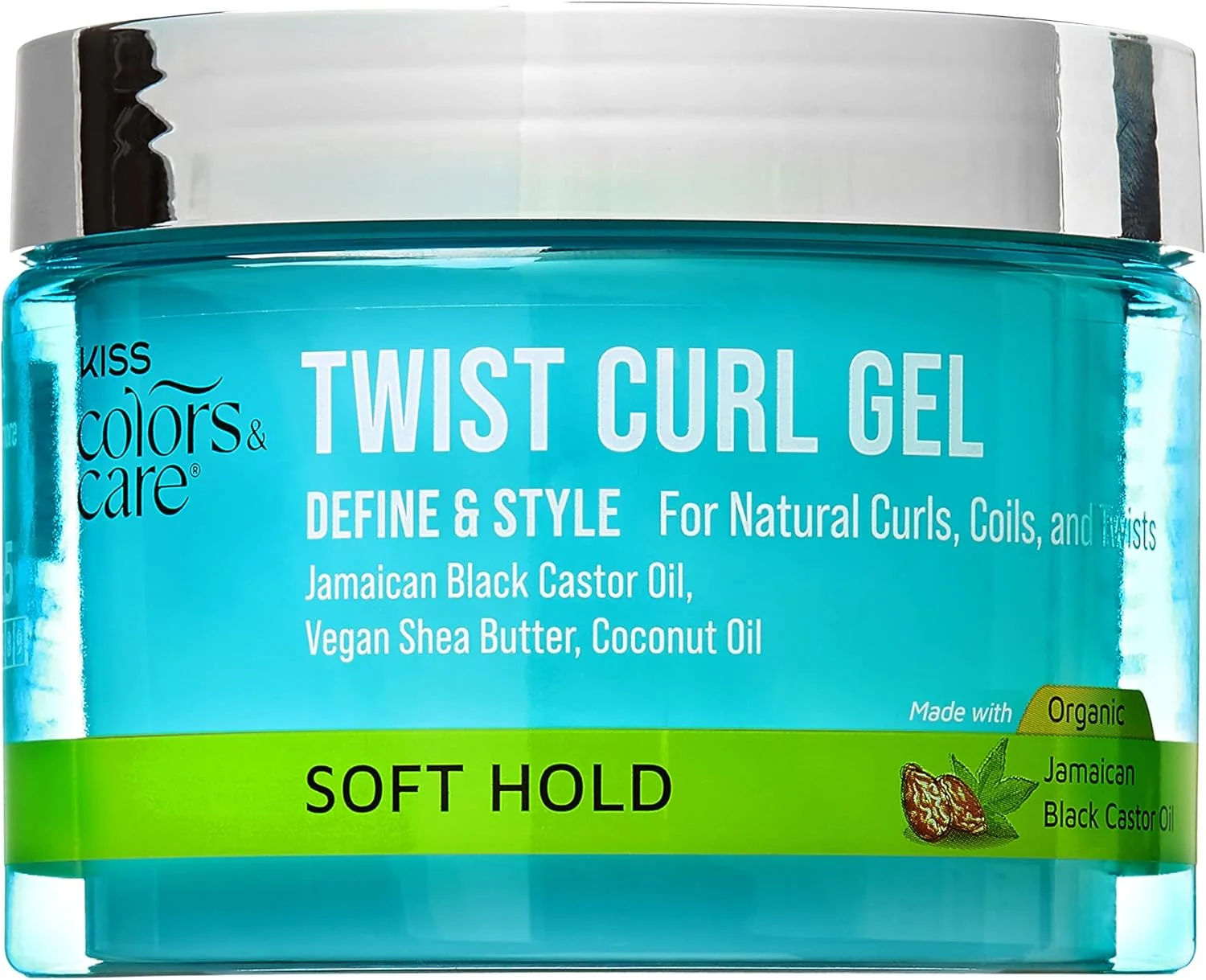 ژل حالت دهنده موی فر کیس کالرز اند کر، 177 میلی لیتر - حالت دهی انعطاف پذیر، ایده آل برای پیچش مو، مرطوب کننده و تقویت کننده رشد مو، بدون ایجاد رسوب - سبک وزن، حاوی روغن کرچک سیاه جامائیکایی ارگانیک