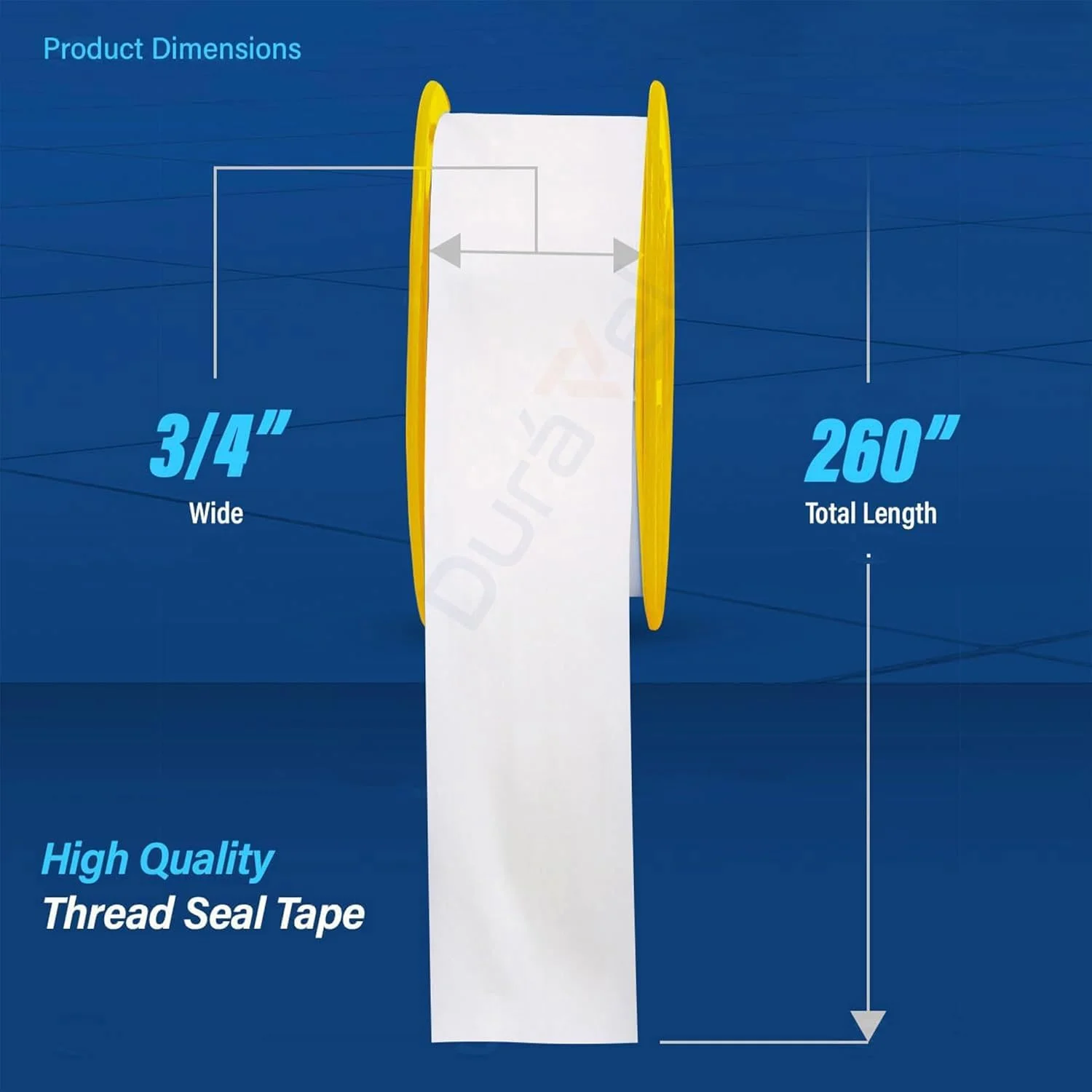 نوار تفلون، نوارهای آب بندی رزوه، نوار آب بندی رزوه PTFE برای لوله کش ها، نوار آب بندی برای لوله های آب با رزوه 19 میلی متری (1 عدد، سفید)