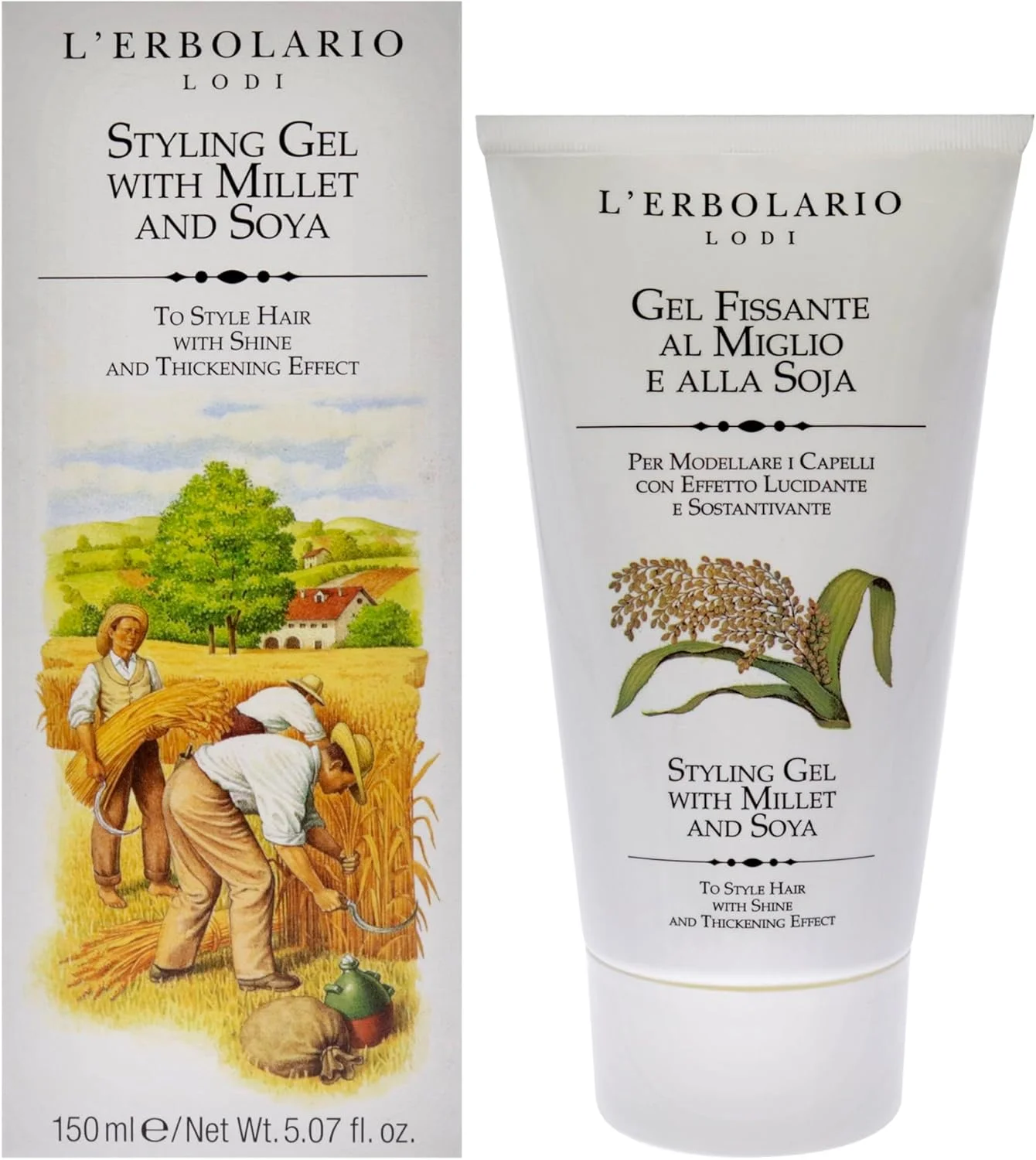 ژل حالت دهنده مو L'Erbolario با ارزن و سویا