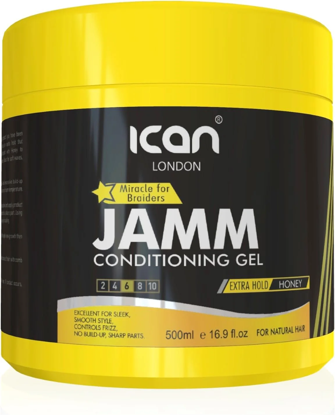 ژل حالت دهنده و نرم کننده مو آی‌کن لندن مدل Jamm با عسل حجم 500 میلی لیتر