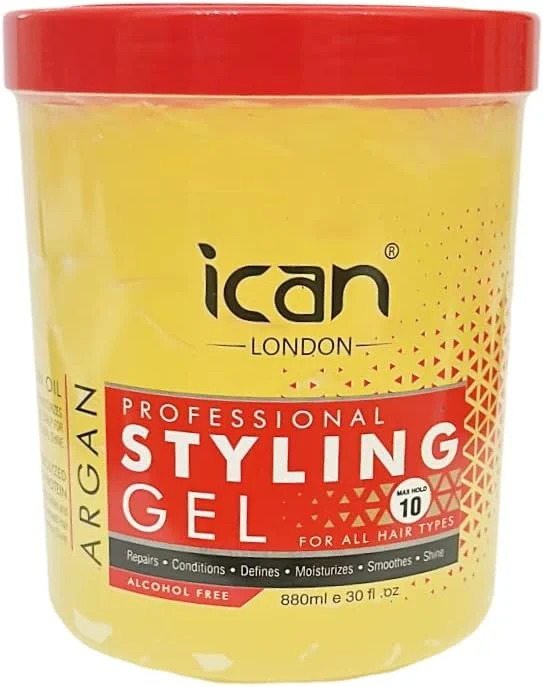 ژل حالت دهنده مو روغن آرگان بدون الکل آیکن لندن 880 میلی لیتر