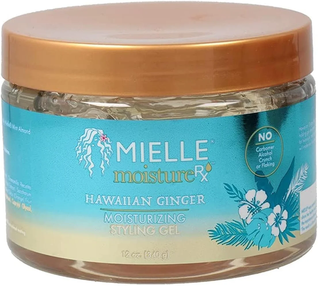 ژل حالت دهنده مرطوب کننده زنجبیل هاوایی Mielle Organics Moisture RX، 340 میلی لیتر، شفاف