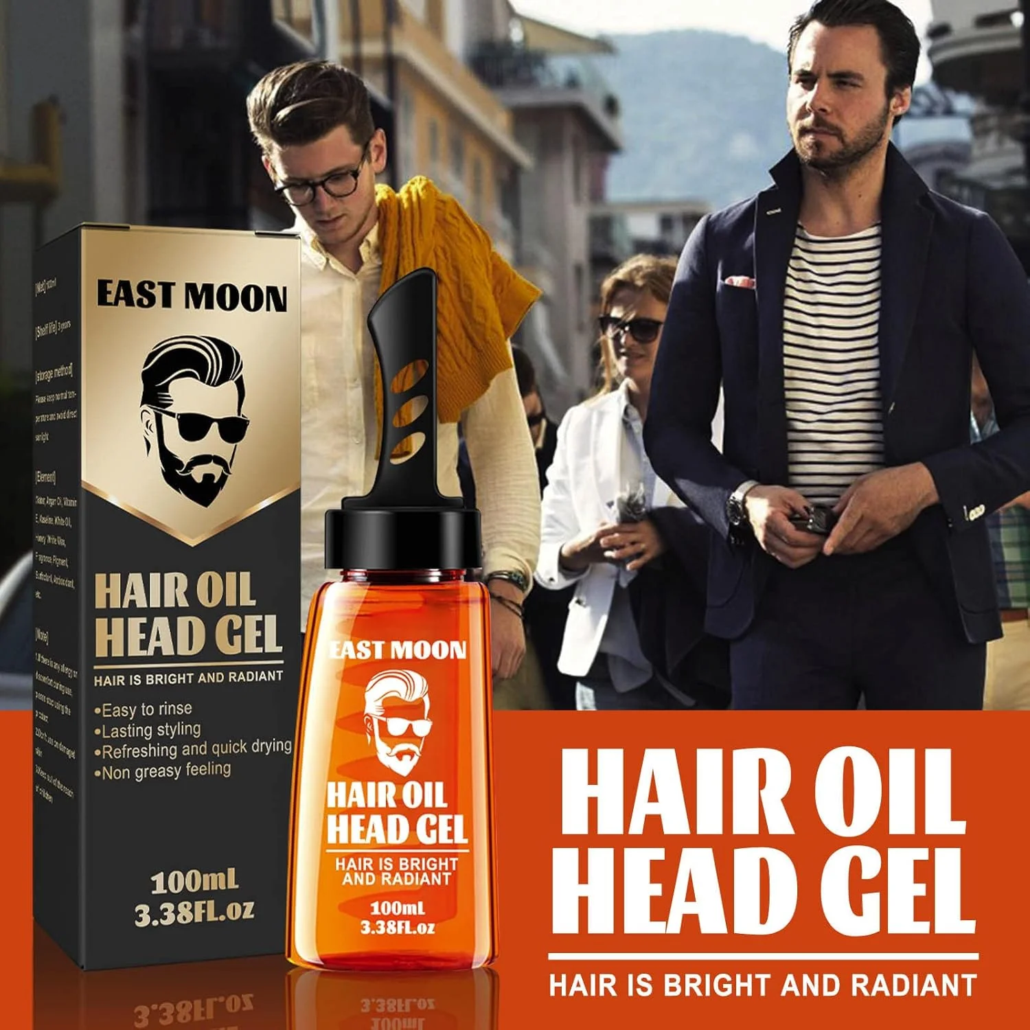 ژل حالت دهنده مو مردانه MEWELL IULAEF با شانه، ژل واکس مو مردانه 2 در 1 با شانه، ژل حالت دهنده مو جدید با نگهدارندگی قوی برای مدل های موی فرق باز و صاف، شستشوی آسان برای آقایان