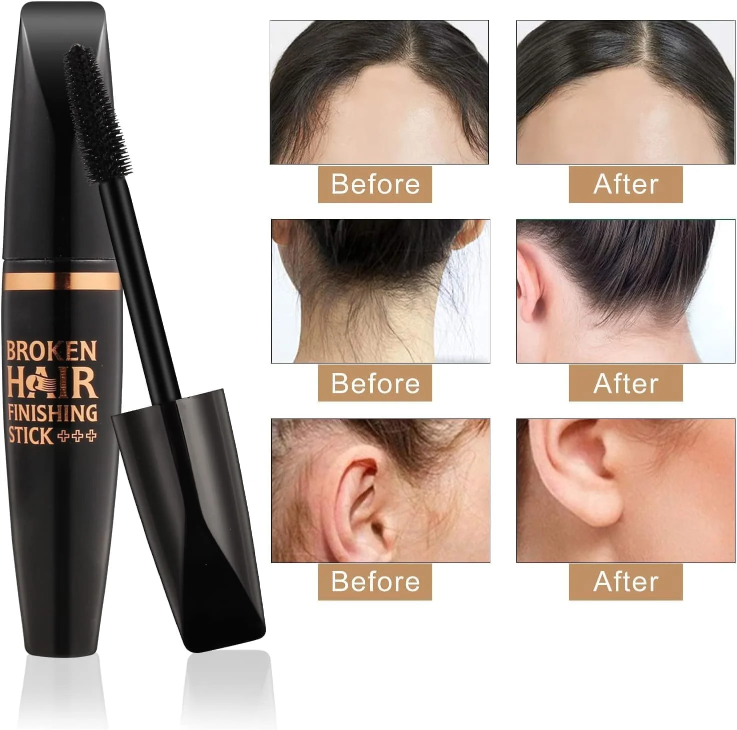 استیک حالت دهنده مو، کرم حالت دهنده موهای شکسته، ژل حالت دهنده ریمل مو، با طراوت و بدون چربی، کرم تثبیت کننده مو برای دختران و زنان، 25 میلی لیتر (3 عدد)