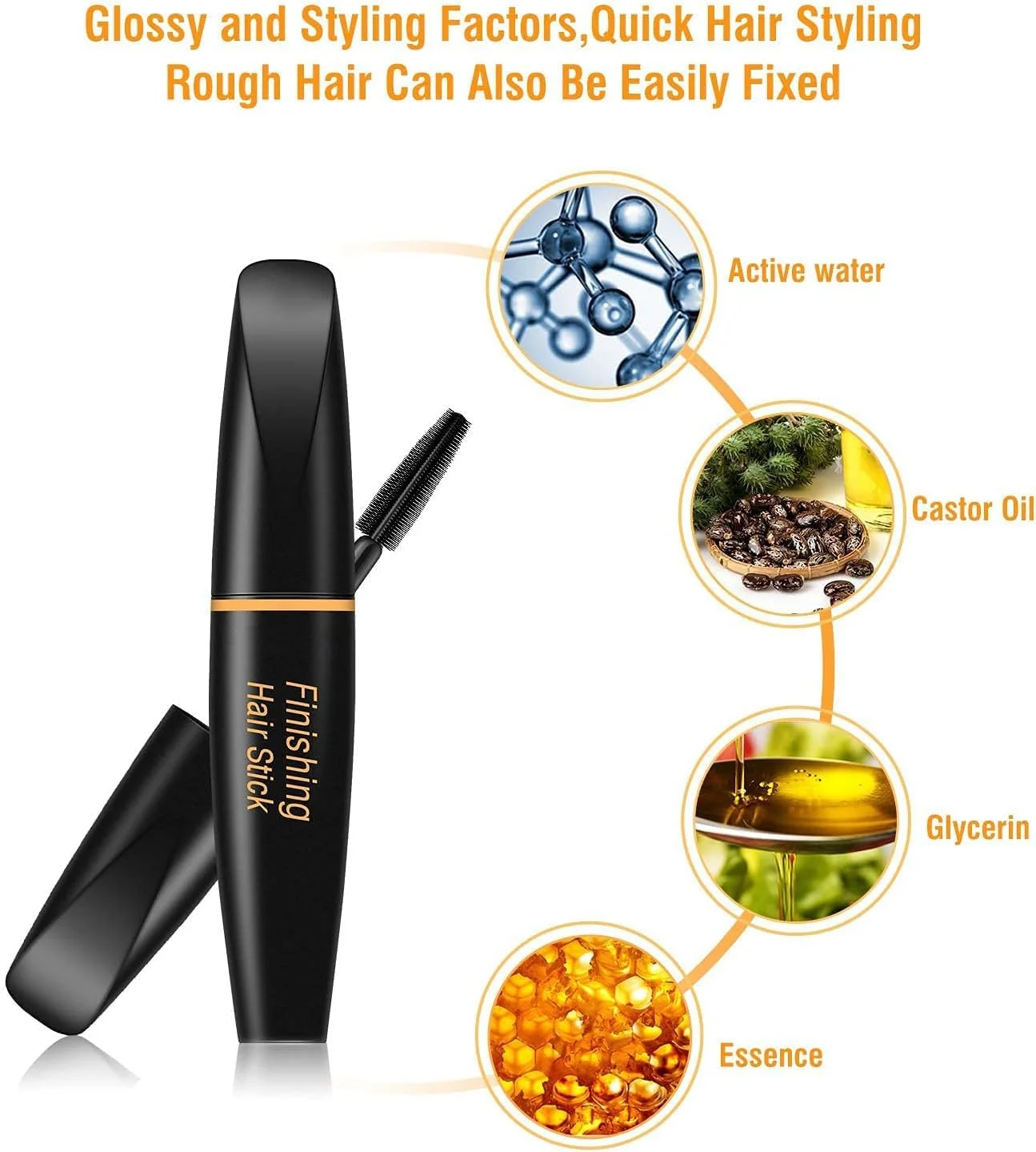 استیک حالت دهنده مو، کرم حالت دهنده موهای شکسته، ژل حالت دهنده ریمل مو، با طراوت و بدون چربی، کرم تثبیت کننده مو برای دختران و زنان، 25 میلی لیتر (3 عدد)