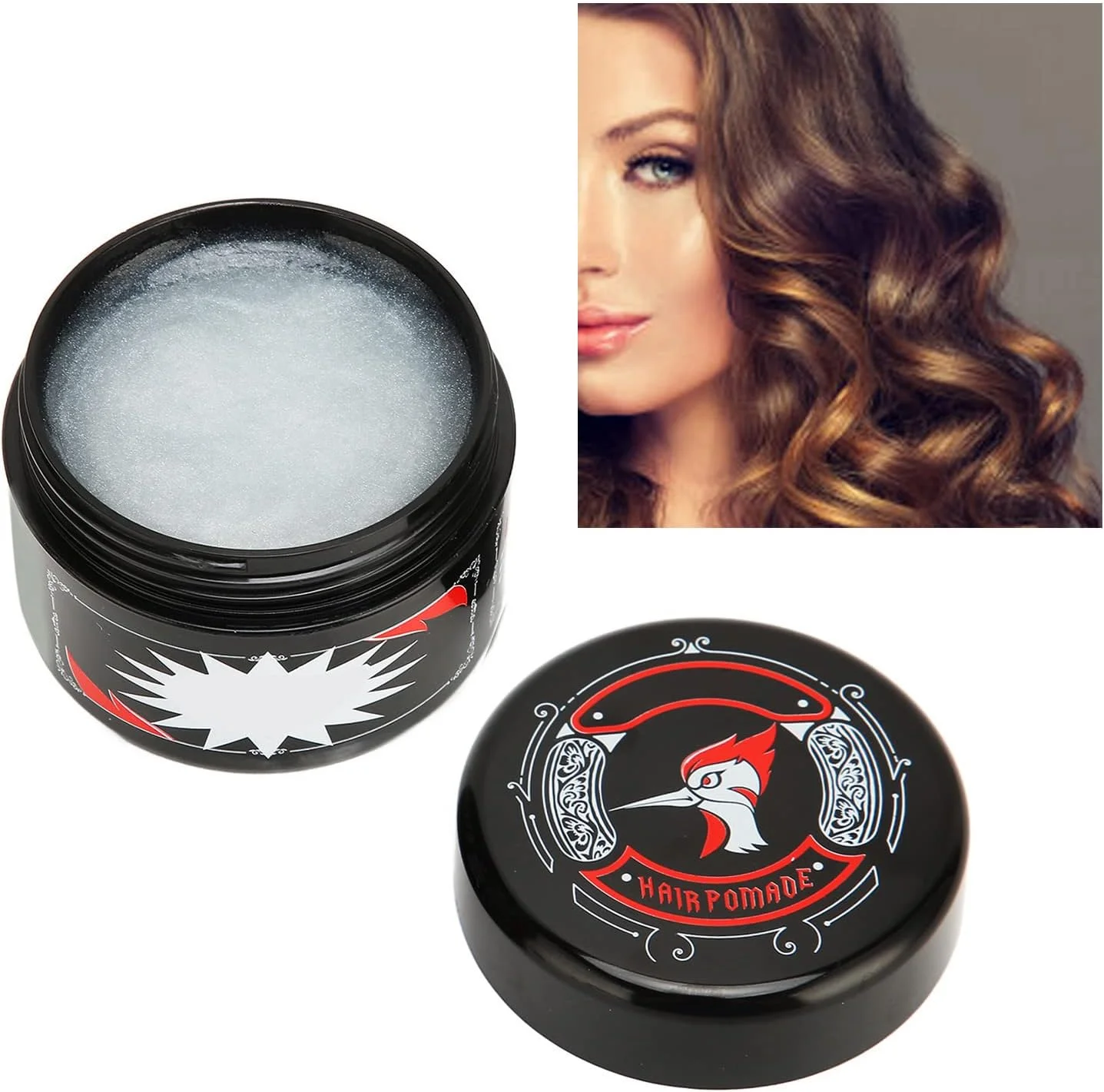 واکس مو 80 گرمی، حالت دهنده سریع و طبیعی، کرم حالت دهنده موی بادوام و قابل حمل برای سالن منزل، ژل حالت دهنده عالی برای بافتن، تاب دادن و لبه های صاف